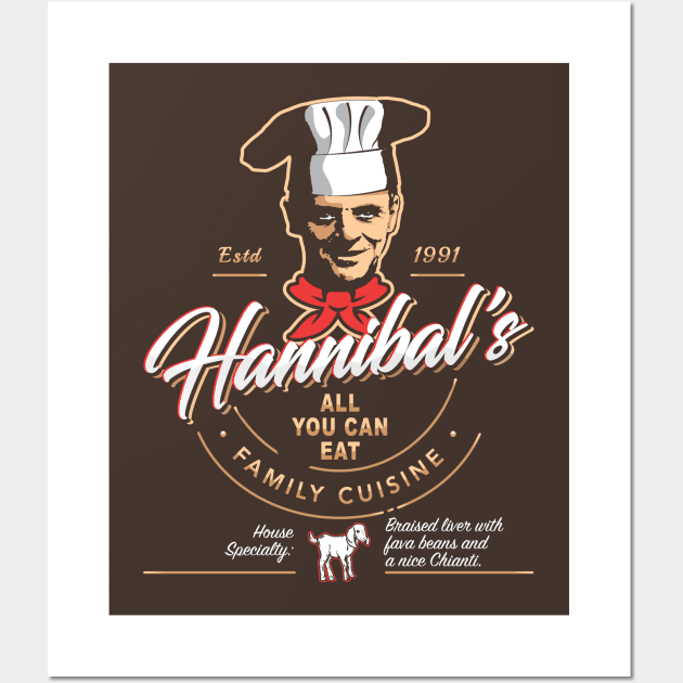 Hannibal's All You Can Eat Family Cuisine Wall Art by Alema Art